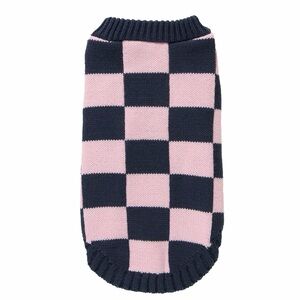 Checkered Pink and Black Dog Sweater